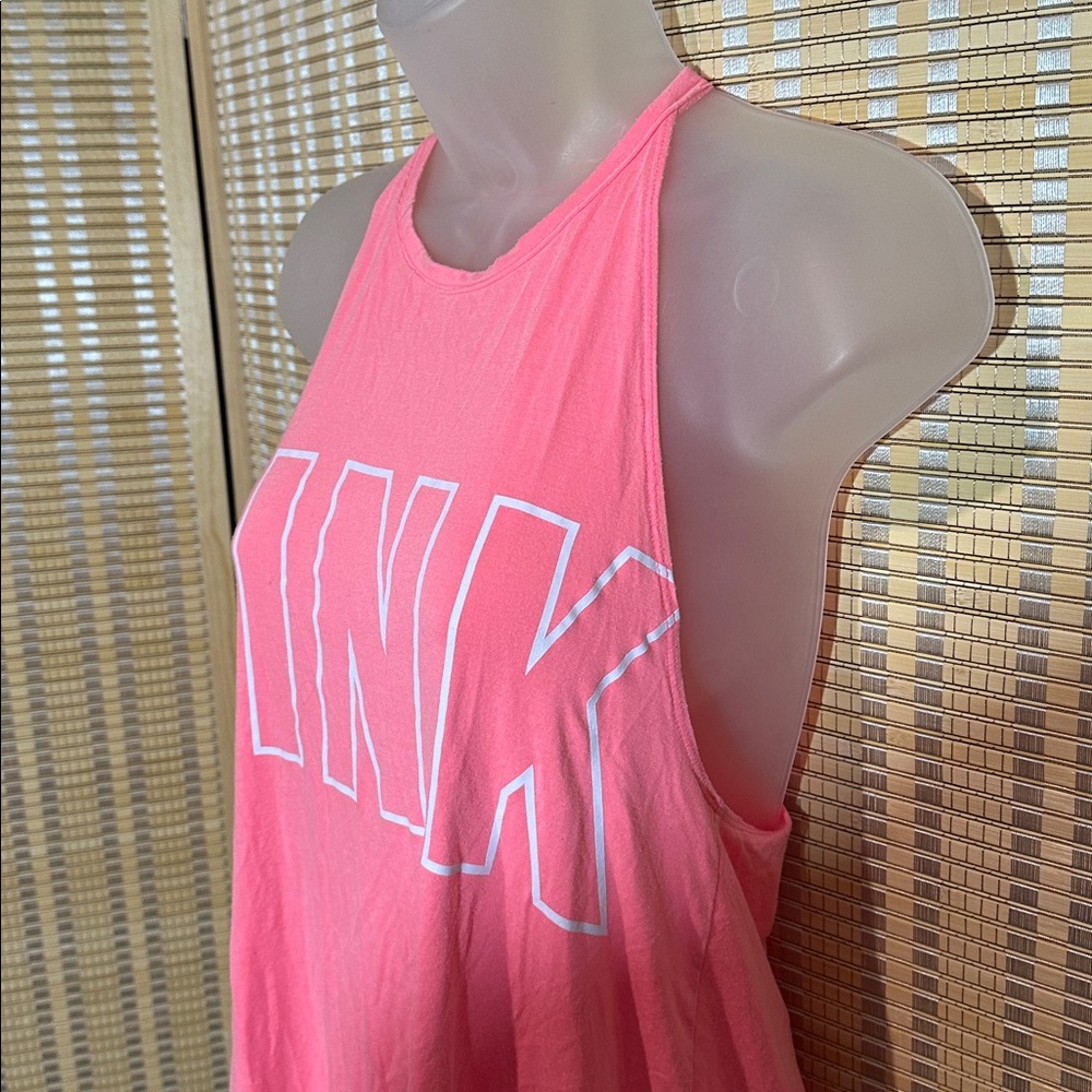 PINK Victoria's Secret Hot Pink Oversized Racerback Super Soft Tank Top Small S - Picture 6 of 15